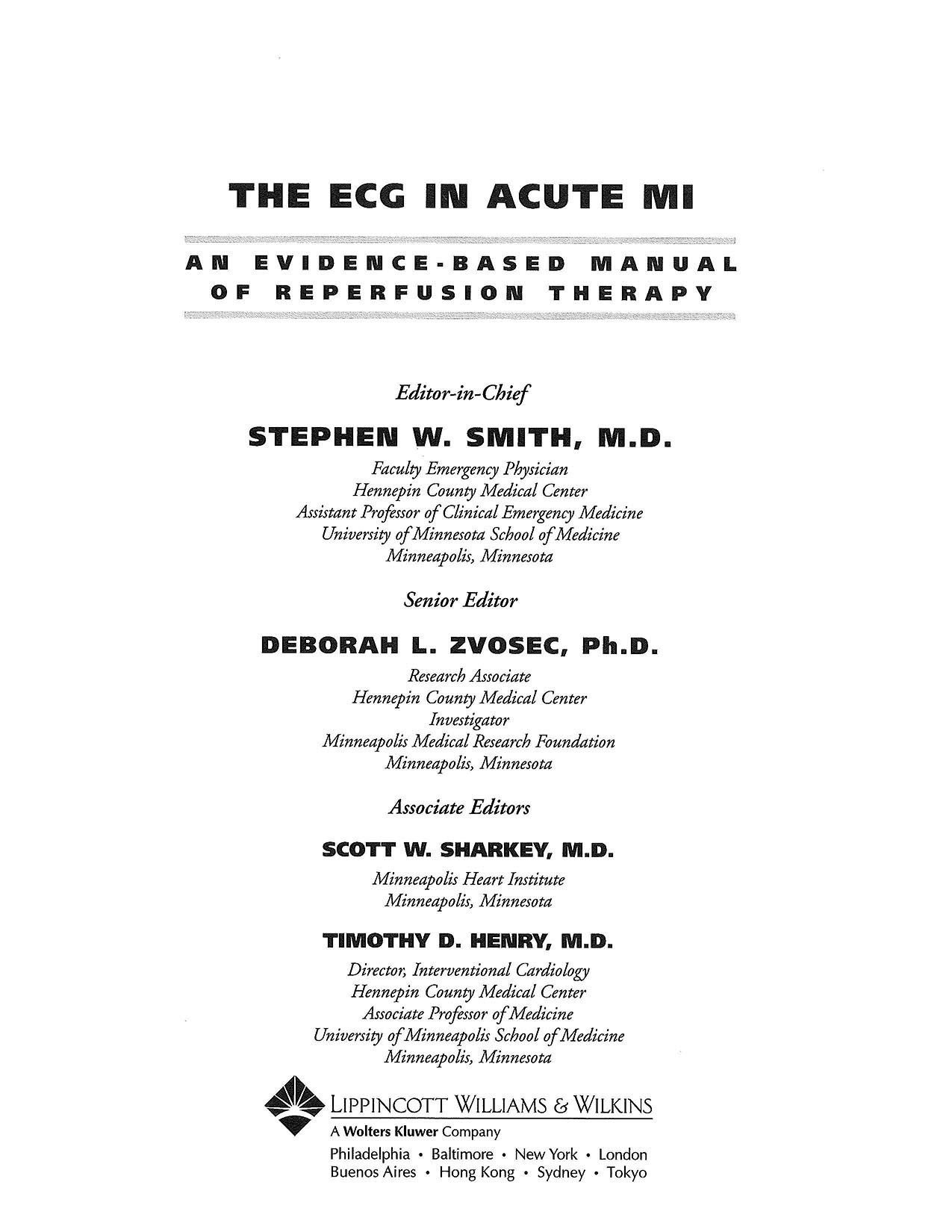 The ECG in Acute MI